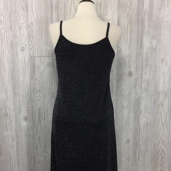 VINTAGE Land ‘N Sea Black Metallic Long Dress Size Small - Picture 7 of 13